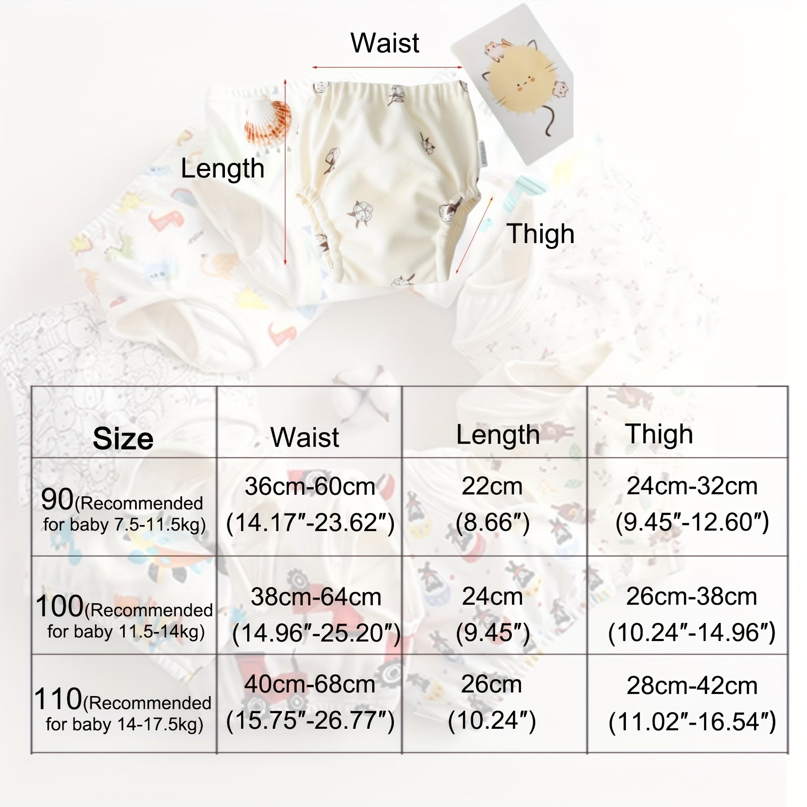 Baby Toddler Training Pants for Boys and Girls, Potty Training Underwear