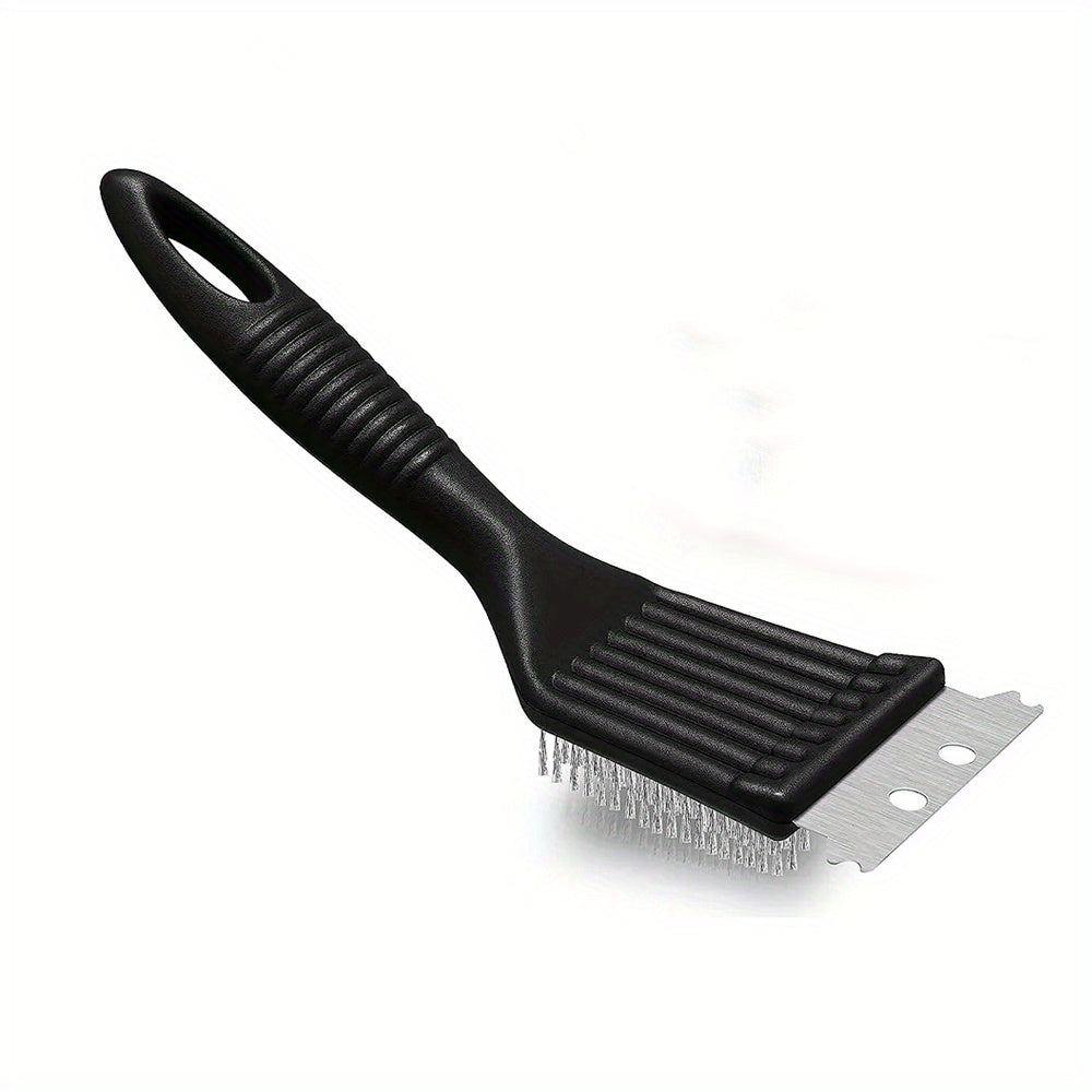 Stainless Steel Barbecue Brush and Scraper - Heavy Duty BBQ Cleaning Accessory
