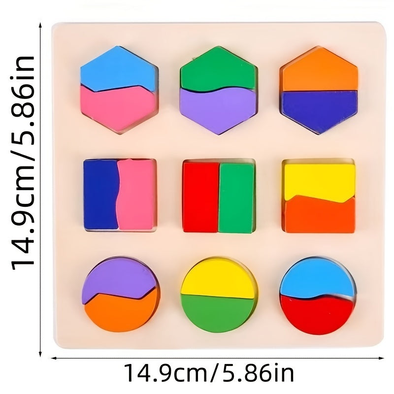 Montessori Educational Puzzle Toys Clock Beading 3D Geometric Boards