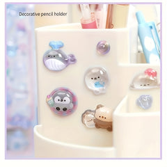 3D Relief Stickers Cartoon Animals Bread Resin Stickers