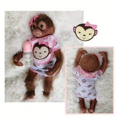 Monkey Reborn Dolls Soft Vinyl and Cloth Body with Monkey Outfits