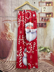  Santa & Snowflake Print Wide Leg Pants