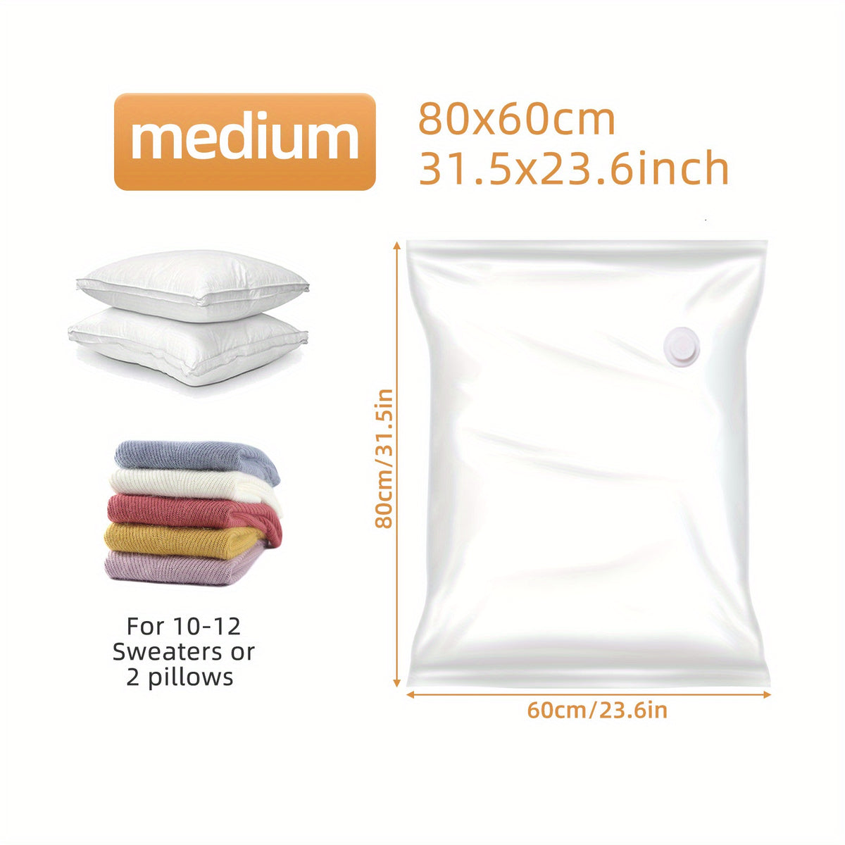 1pc Vacuum Storage Bags Moisture Mildew & Dust Proof Protection