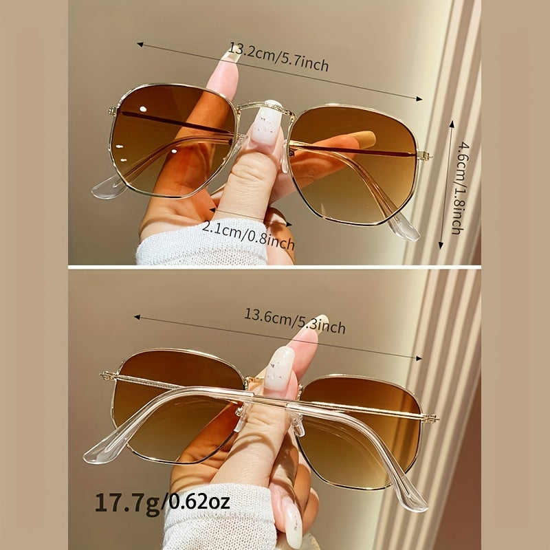 Square Metal Sunglasses Anti Glare UV400 Sun Shades for Men Women
