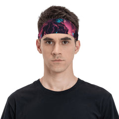 Astronaut Skull Sports Headband Sweat Wicking Stretchy Polyester Cyberpunk