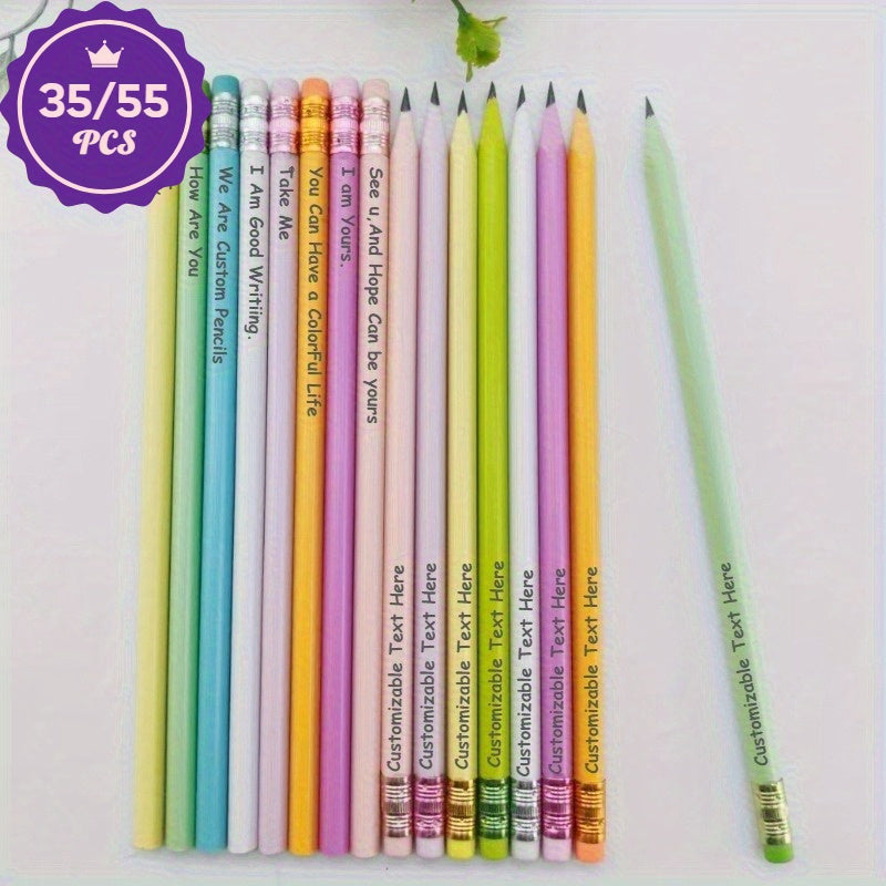 Customizable Resin Pencils in Macaron Colors - Personalized Writing Tools