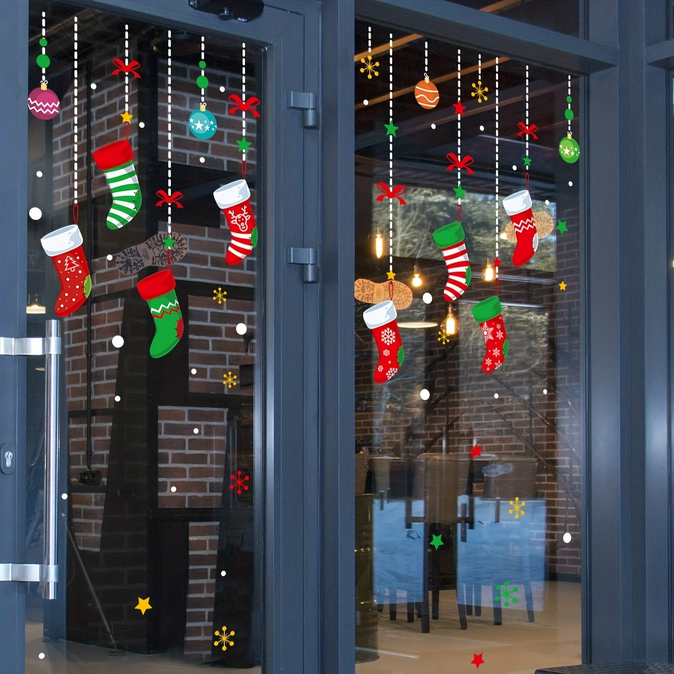 Christmas Window Sticker Stocking Vinyl Decoration