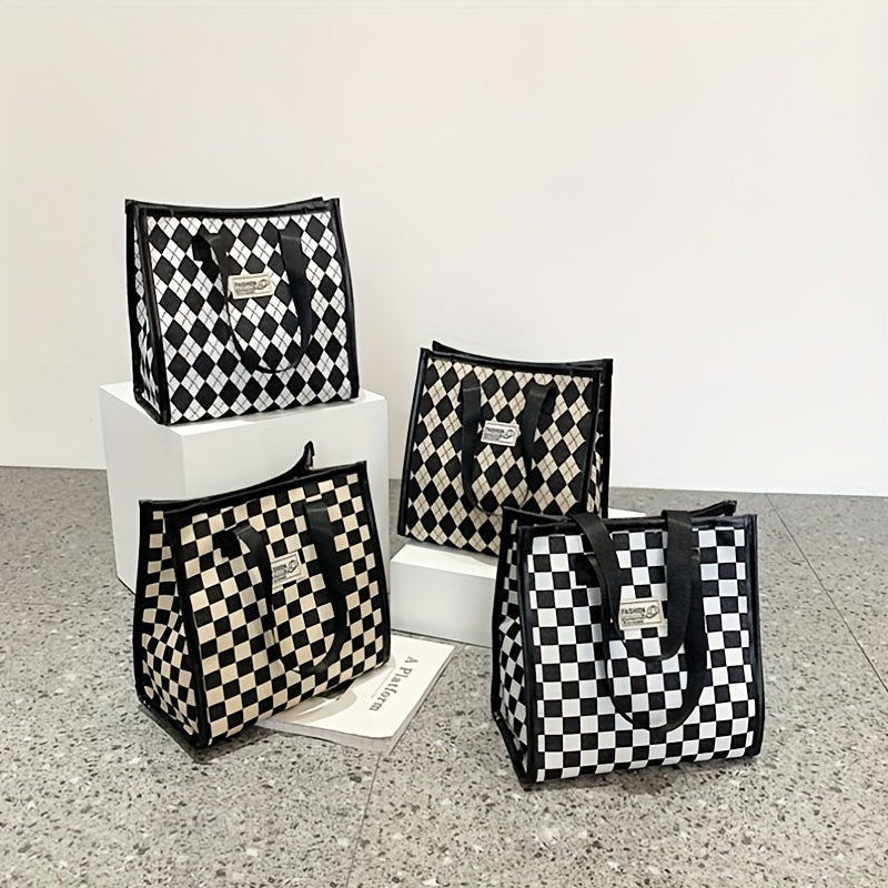 Geometric Pattern Handbag Casual All Match Carrying Bag For Women
