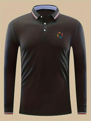 Symbol Print Men's Lightweight Polo Shirt