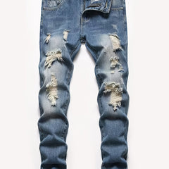 Kids Ripped Denim Jeans with Pockets