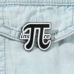 Creative Letter Metal Enamel Brooch Pin For Boys Men