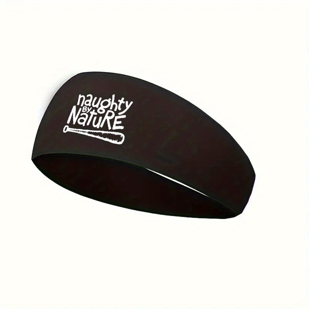 Naughty By Nature Hip Hop Headband Breathable Mesh Sweatband for Workouts