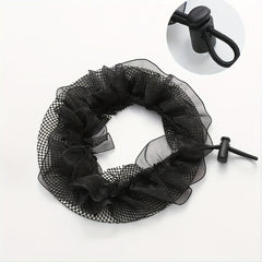 2PCS Stretchable Bun Tie Nets Elastic Hair Rope For Dancers Bun Holder