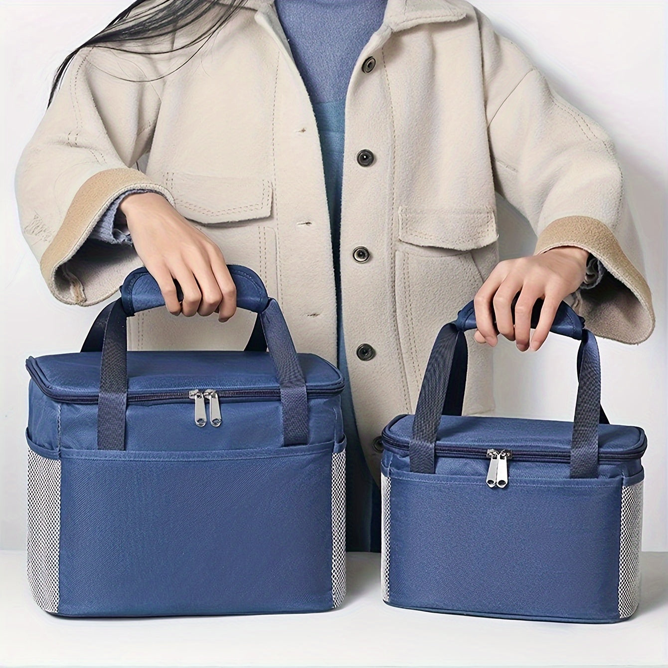 Large Capacity Insulated Lunch Bag for Office Workers