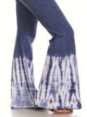  Tie Dye Print High Stretch Flare Leg Pants