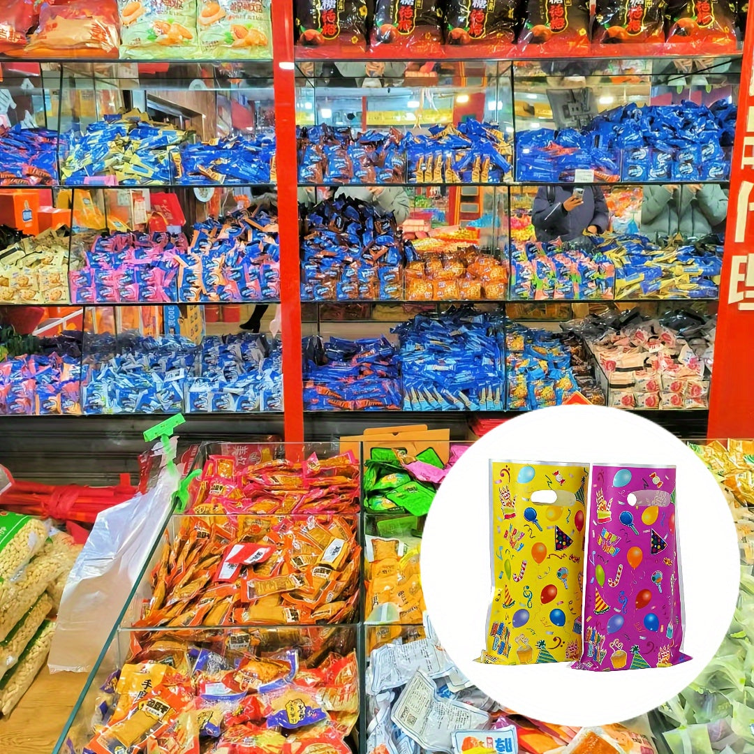 10pcs Birthday Party Gift Bag Plastic Packaging Cartoon Party Supplies
