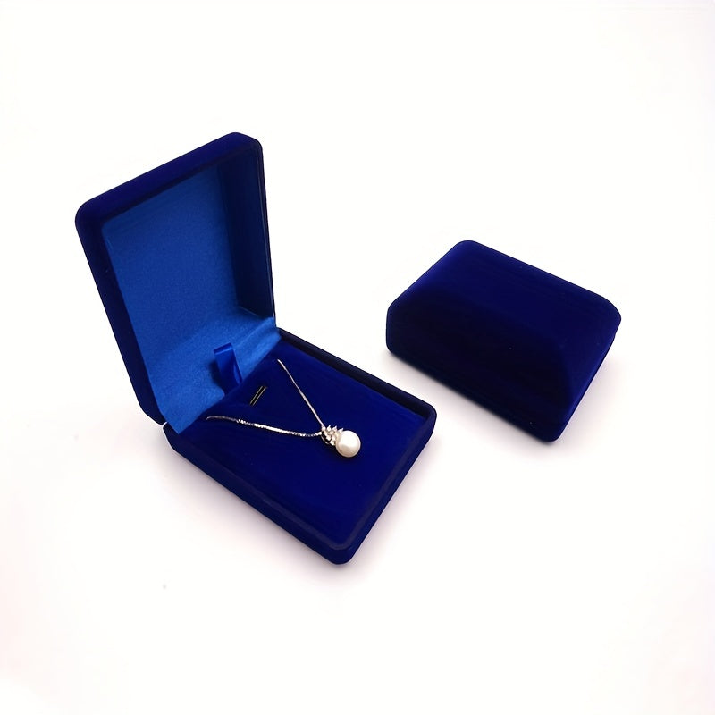 Velvet Necklace Pendant Jewelry Display Box for Gifts