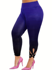  Sexy Leggings Ombre Side Cut Out High Rise