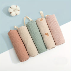 5pcs Soft Cotton Gauze Baby Towels for Newborns & Infants' Bath
