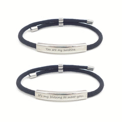 Custom Engraved Pet Name Stainless Steel Braided Pet Bracelet