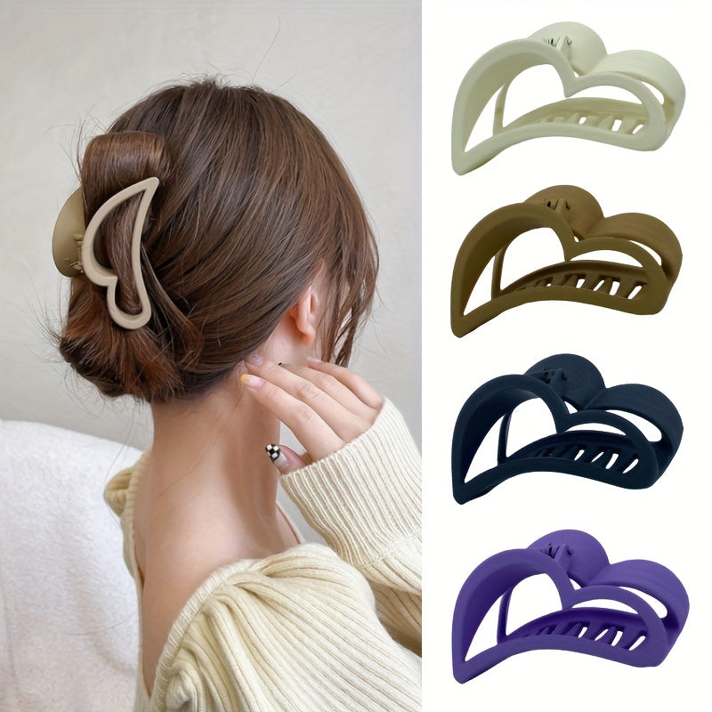 Heart Shape Hair Claw Frosted Hair Accessory