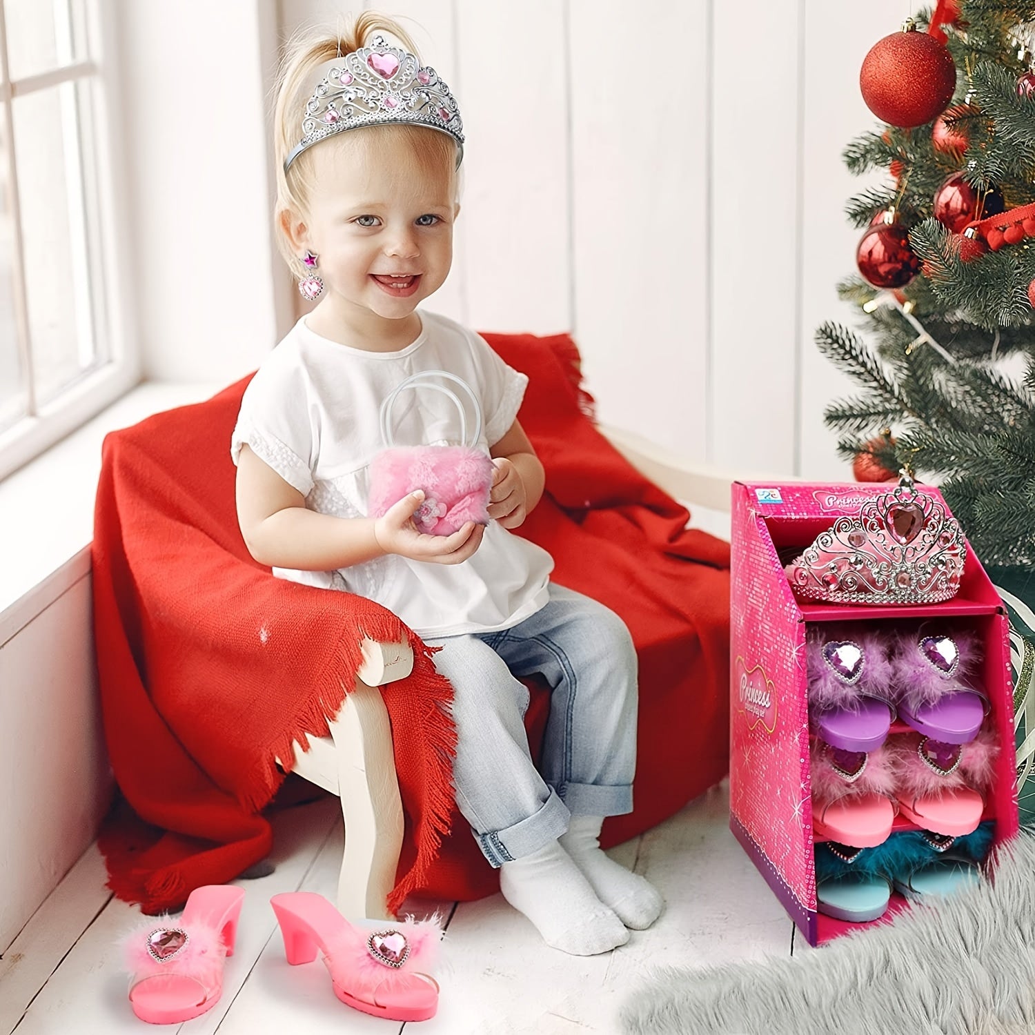 Princess Toddler Dress Up Shoes & Jewelry Set - 3 Pairs