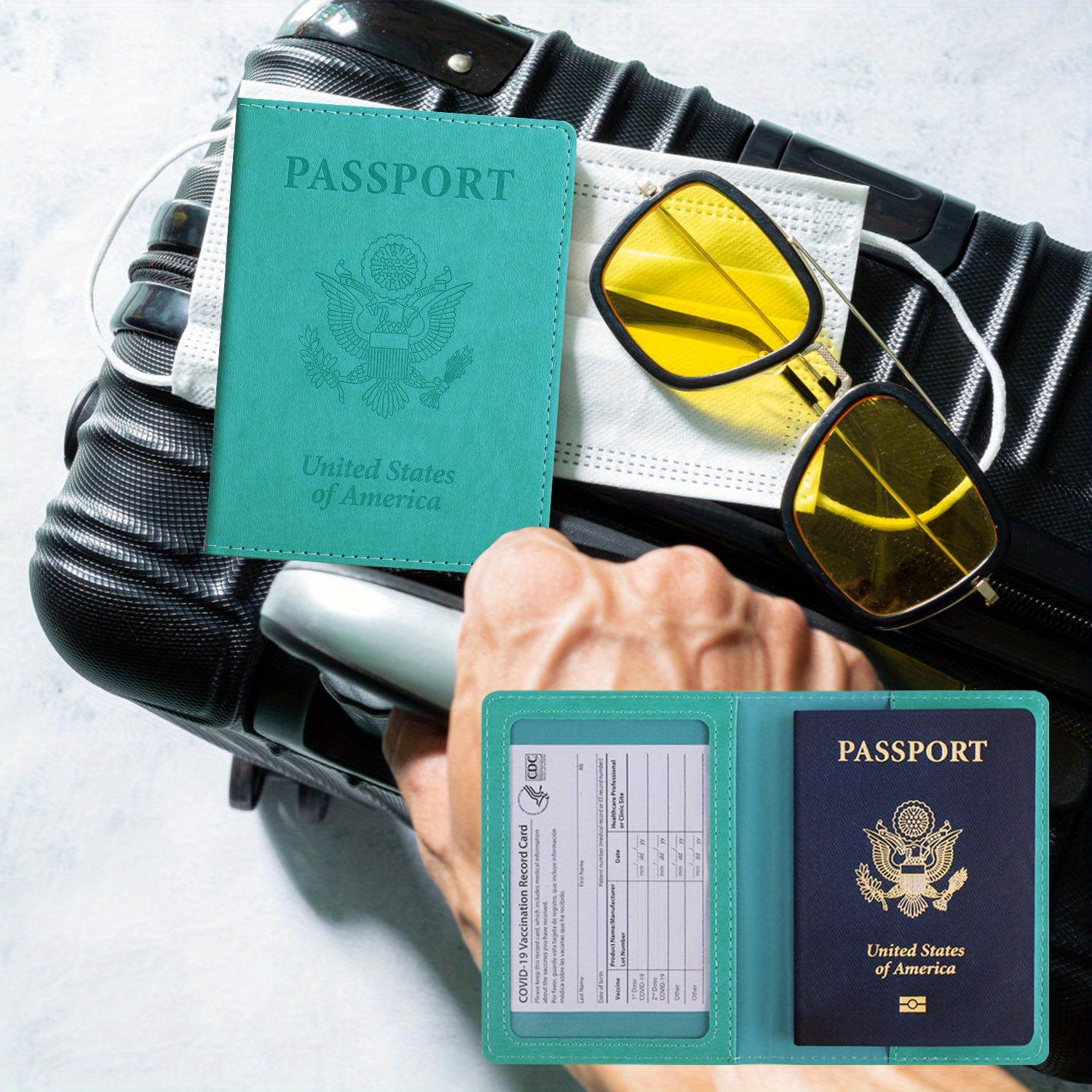 Travel Passport Bag Vaccine Card Holder Multifunctional