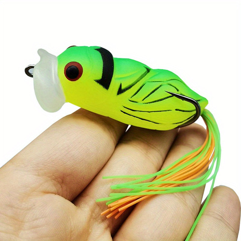 Bionic Cicada Silicone Soft Bait Double Hook Fishing Tackle