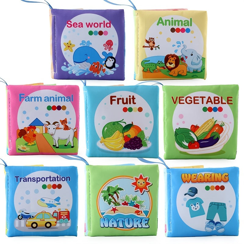 Educational Baby Cloth Books English Animal Fruit Cognitive