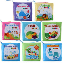 Educational Baby Cloth Books English Animal Fruit Cognitive