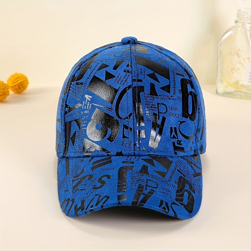 Letter Graffiti Print Baseball Cap Hip Hop Dad Hats