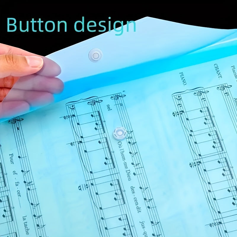 Thickened File Bag A4 Snap Button Transparent Button Bag