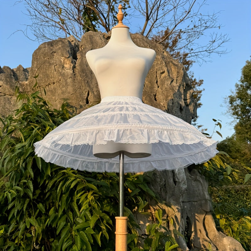 Adjustable 3 Hoop Ballet Tutu Skirt Support Polyester Petticoa