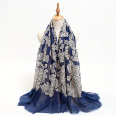 Hot Stamping Printed Scarf Thin Breathable Shawl Long Causal Sunscreen