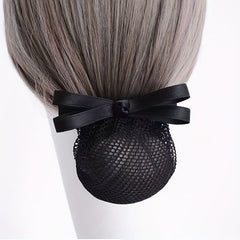 Women's Bow Hair Clip Hair Bun Ponytail Clip Nurse Lady Dance Work Headdress