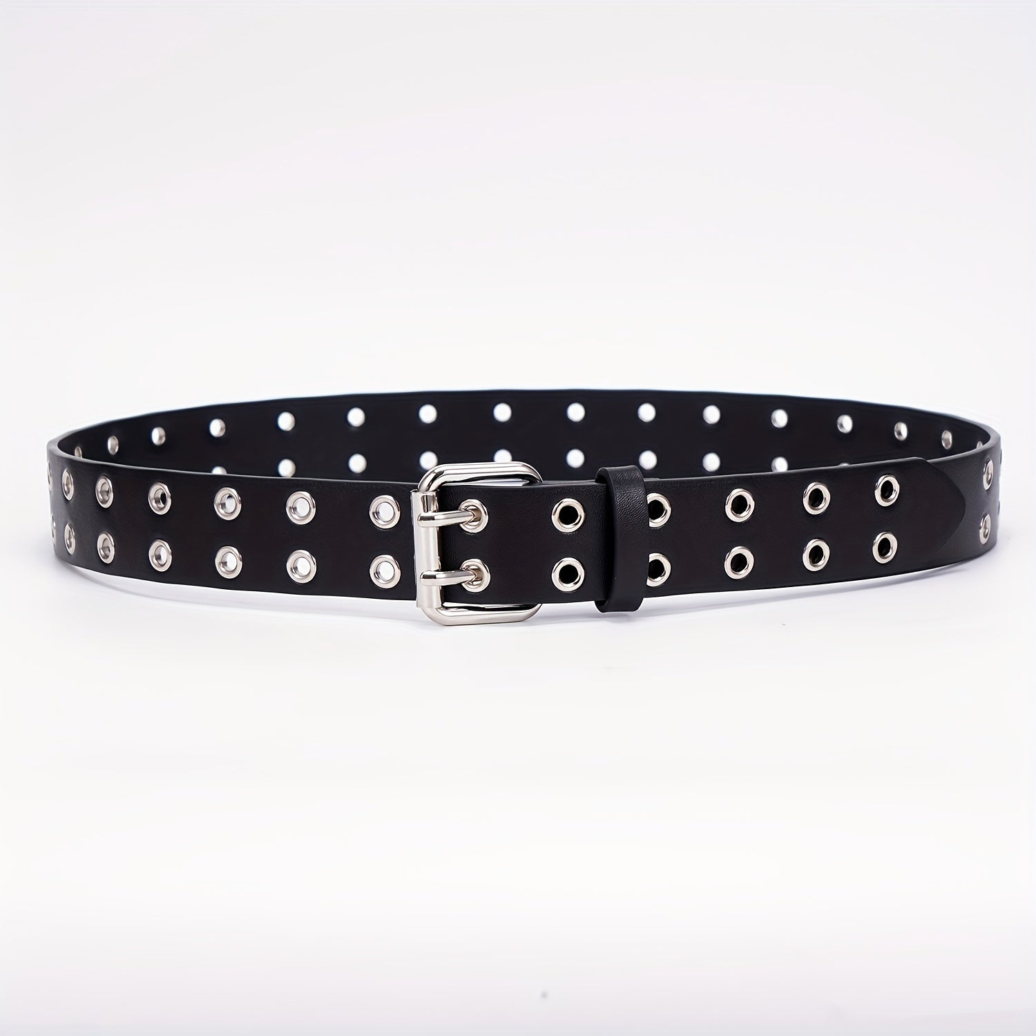 Punk Eyelet Leather Belt Hip Hop Unisex Jeans Pants Belt
