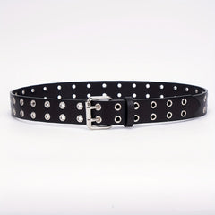 Punk Eyelet Leather Belt Hip Hop Unisex Jeans Pants Belt