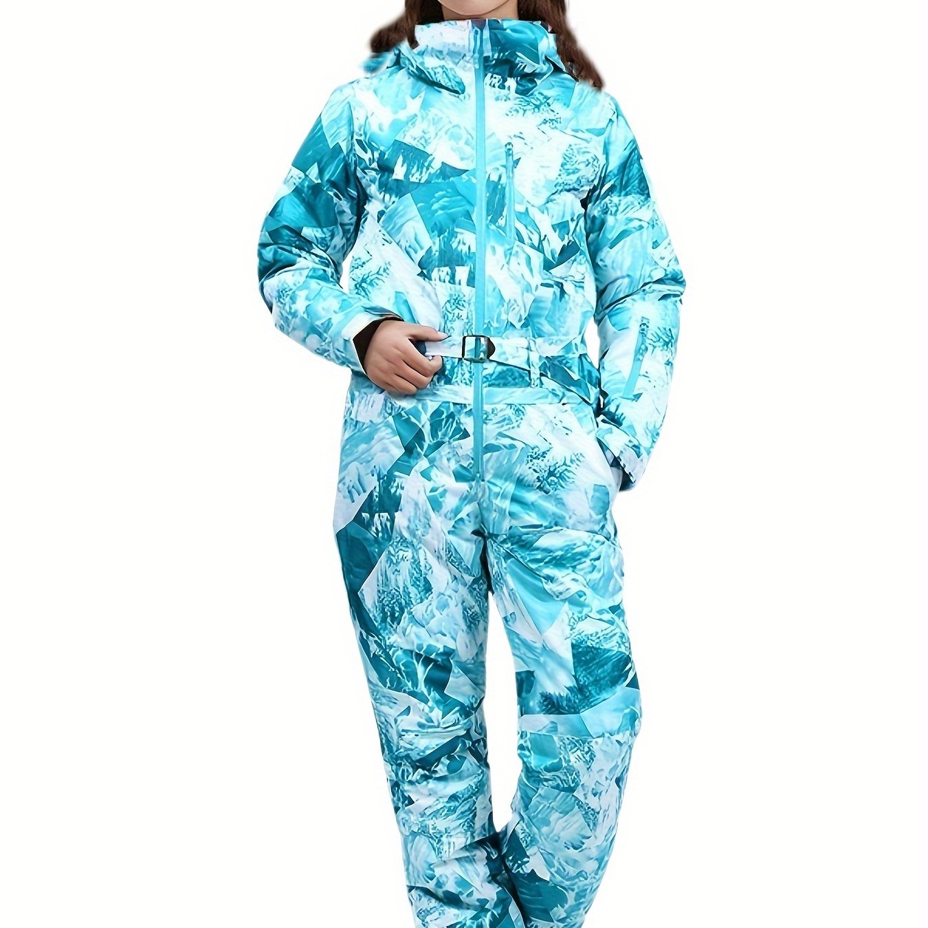 Winter Ski Jumpsuit Camouflage Waterproof Windproof Thermal