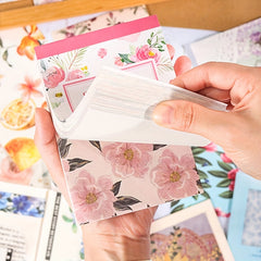100pcs Vintage Flowers Pattern DIY Scrapbook Paper Background