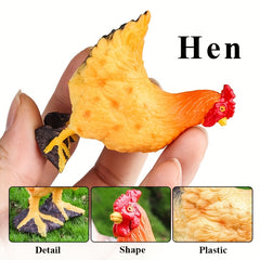 Farm Life Poultry Figurines Set - Chickens Ducks Geese Decor