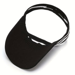 Women's Striped Sun Visor Hat for Tennis Golf Fishing