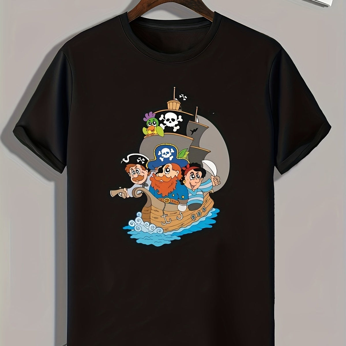 Cartoon Print Men's Graphic T-shirt Casual Comfy Tees For Summer