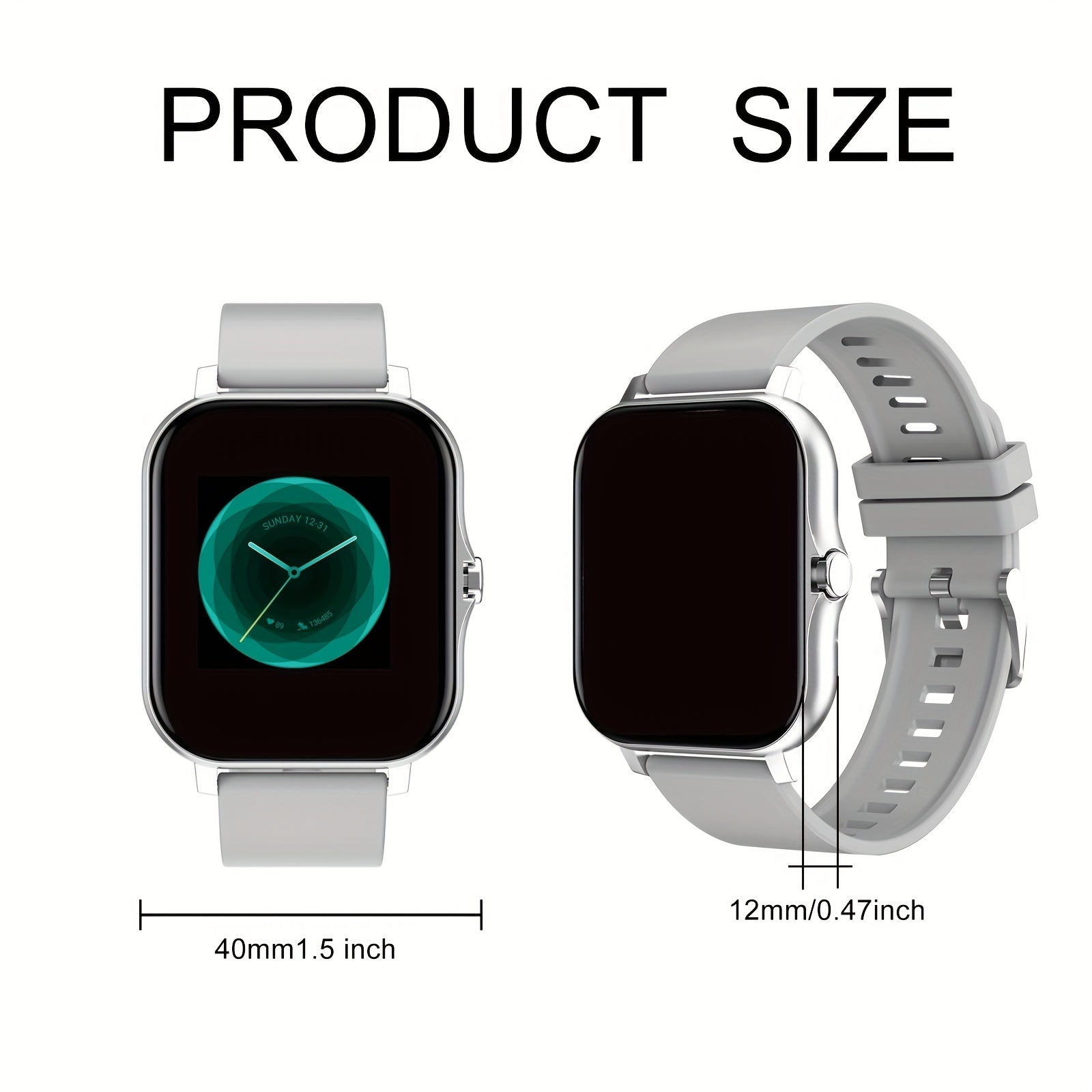 Smart Watch Count Calories Monitor Sleep Connect Android iOS