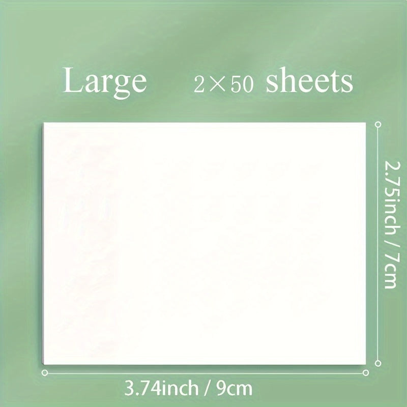 100 Sheets Transparent Sticky Notes for Notebooks Diaries School Office Supplies