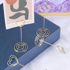 2pcs Golden Love Letter Card Placement Rack Set