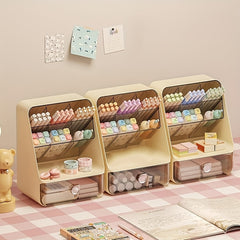 Desk Storage Box DIY Pen Holder Stationery Storage Home Office Supplies