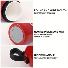 400ml Insulated Water Cup With Straw for Outdoor Activities