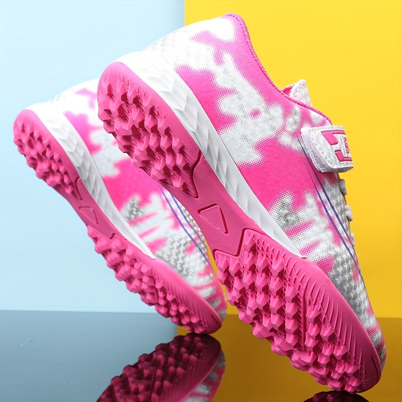Boy's Turf Football Boots Velcro Closure Anti-skid TF Soccer Cleats