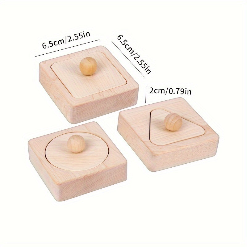 Colorful Wooden Geometric Puzzle Shape Recognition & Math Learning Toy