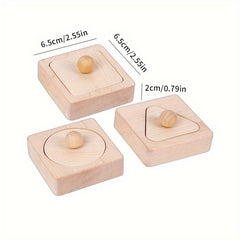 Colorful Wooden Geometric Puzzle Shape Recognition & Math Learning Toy